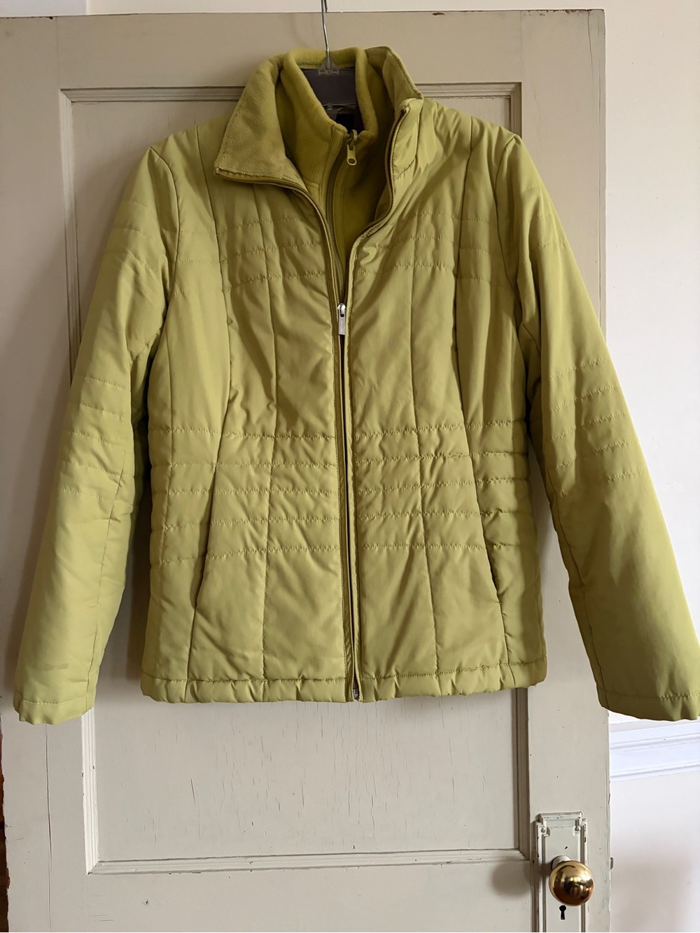 Lands’ End Women's Chartreuse Jacket with removable fleece liner